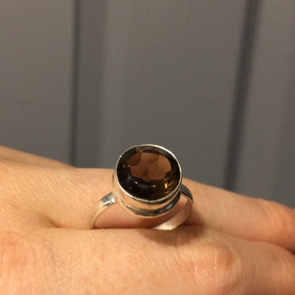 Sterling Silver Smoky Quartz Ring